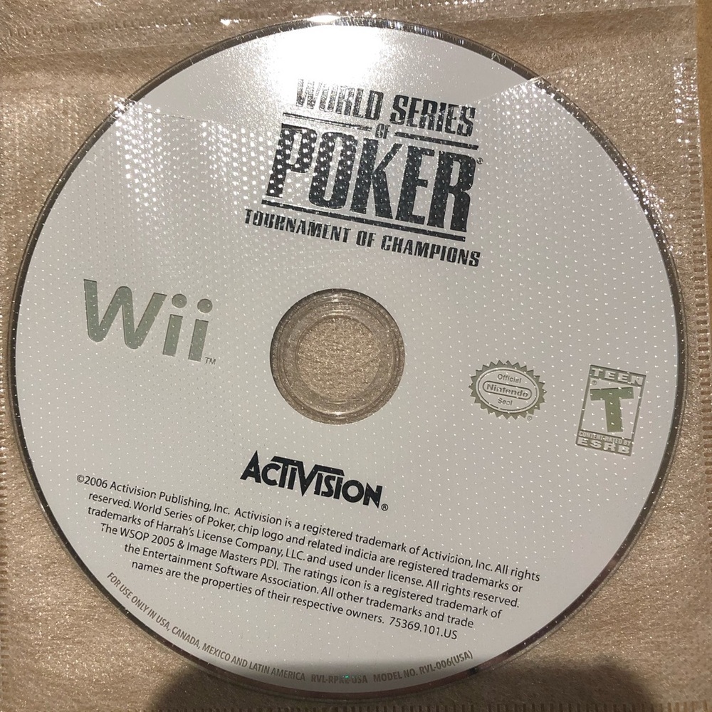 3/$40 World Series of Poker: Tournament of Champions for Wii - Disc Only